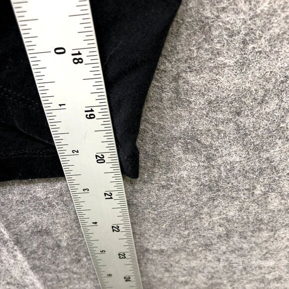 Hello Molly Linen Blend T Shirt Womens Small S Black Short Sleeve Tie Front Crop - Picture 5 of 8